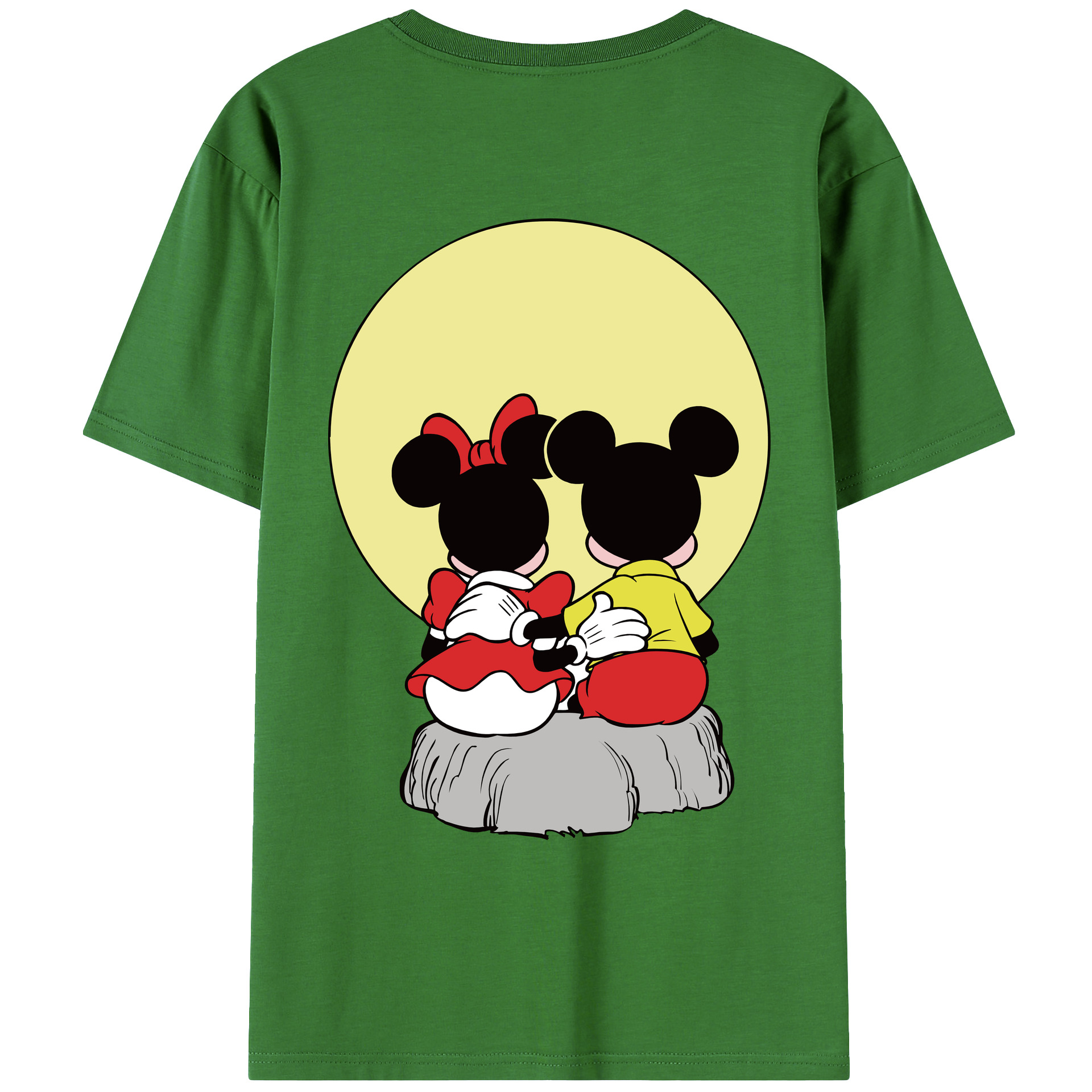 （画像用） ミッキーマウス Mickey Mouse レディース半袖Tシャツ(バックプリント)